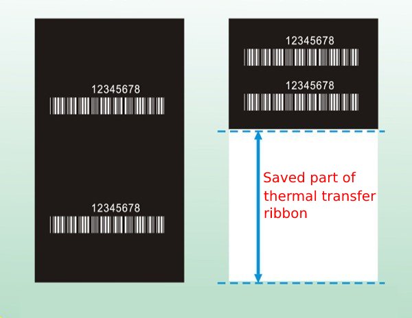Thermal transfer ribbon saving function of SP-01